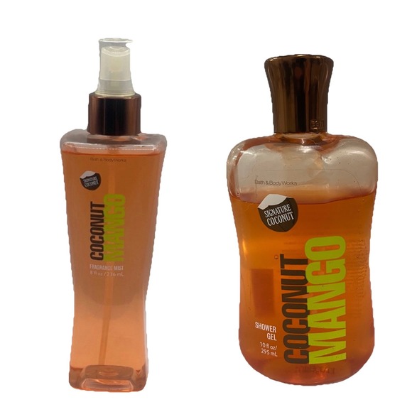 Bath & Body Works Signature Coconut Mango Body Spray Fragrance Mist & Body Wash